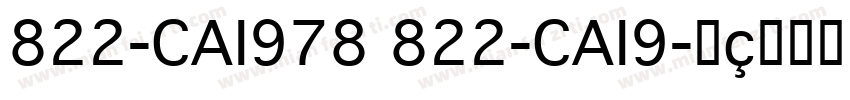 822-CAI978 822-CAI9字体转换